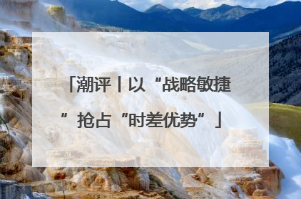 潮评丨以“战略敏捷”抢占“时差优势”