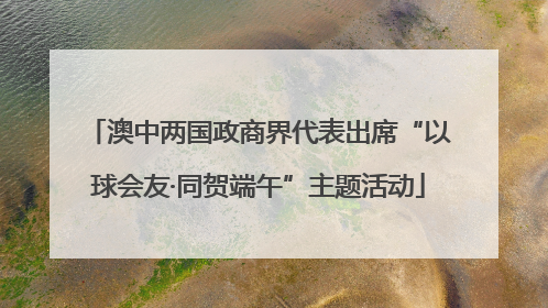 澳中两国政商界代表出席“以球会友·同贺端午”主题活动