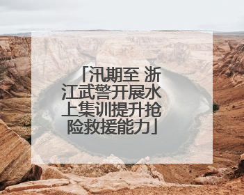 汛期至 浙江武警开展水上集训提升抢险救援能力