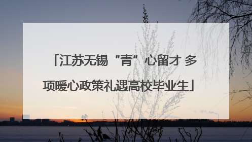 江苏无锡“青”心留才 多项暖心政策礼遇高校毕业生