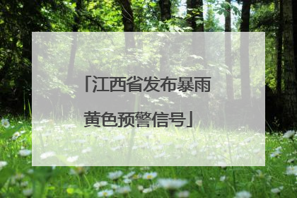江西省发布暴雨黄色预警信号
