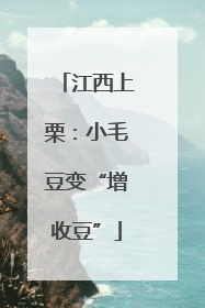 江西上栗：小毛豆变“增收豆”