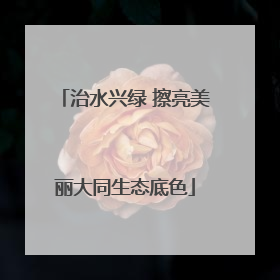治水兴绿 擦亮美丽大同生态底色
