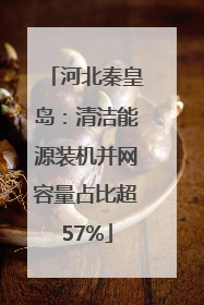 河北秦皇岛：清洁能源装机并网容量占比超57%