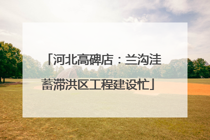 河北高碑店：兰沟洼蓄滞洪区工程建设忙