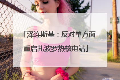 泽连斯基：反对单方面重启扎波罗热核电站