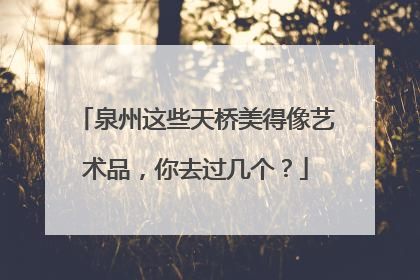 泉州这些天桥美得像艺术品，你去过几个？