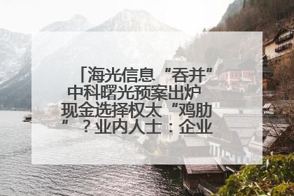 海光信息“吞并”中科曙光预案出炉 现金选择权太“鸡肋”？业内人士：企业不想大量现金流出