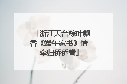 浙江天台粽叶飘香《端午家书》情牵归侨侨眷