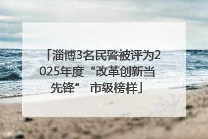 淄博3名民警被评为2025年度“改革创新当先锋” 市级榜样