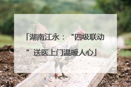 湖南江永：“四级联动”送医上门温暖人心