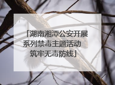湖南湘潭公安开展系列禁毒主题活动 筑牢无毒防线