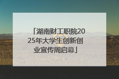 湖南财工职院2025年大学生创新创业宣传周启幕