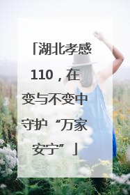 湖北孝感110，在变与不变中守护“万家安宁”