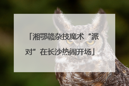 湘鄂赣杂技魔术“派对”在长沙热闹开场