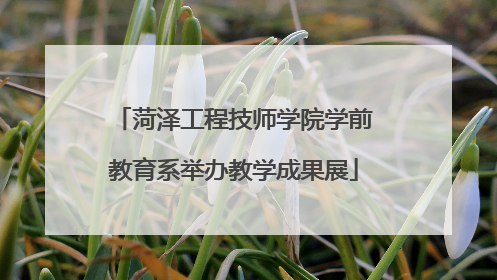 菏泽工程技师学院学前教育系举办教学成果展