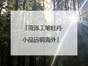 菏泽工笔牡丹小品远销海外