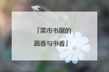 菜市书屋的蔬香与书香