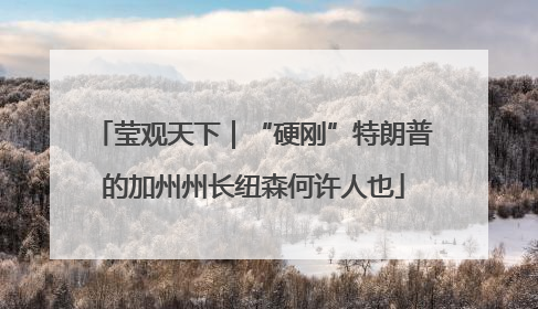 莹观天下｜“硬刚”特朗普的加州州长纽森何许人也