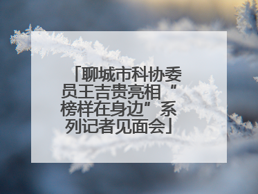 聊城市科协委员王吉贵亮相“榜样在身边”系列记者见面会