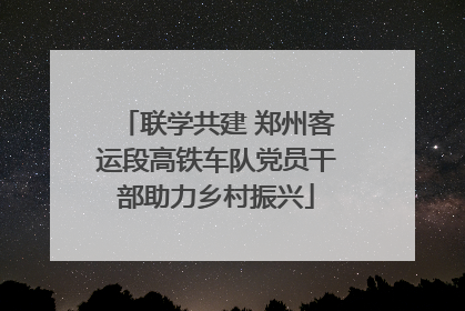 联学共建 郑州客运段高铁车队党员干部助力乡村振兴