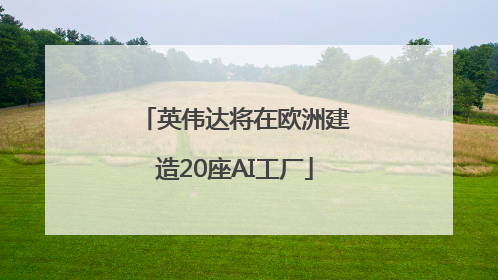 英伟达将在欧洲建造20座AI工厂