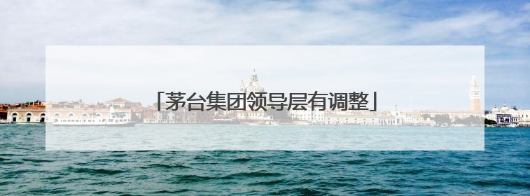 茅台集团领导层有调整