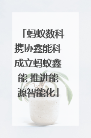 蚂蚁数科携协鑫能科成立蚂蚁鑫能 推进能源智能化