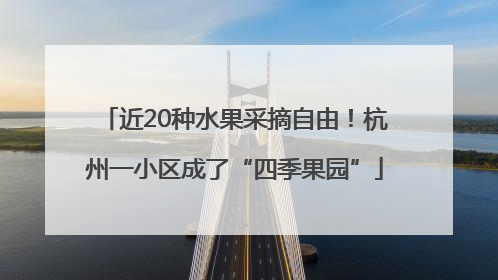 近20种水果采摘自由！杭州一小区成了“四季果园”
