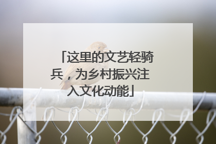 这里的文艺轻骑兵，为乡村振兴注入文化动能