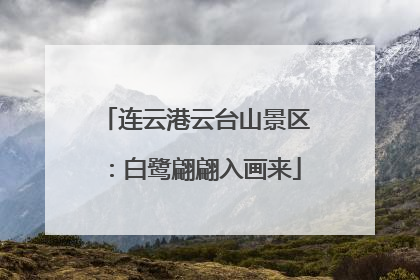 连云港云台山景区：白鹭翩翩入画来