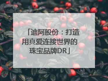 迪阿股份：打造用真爱连接世界的珠宝品牌DR