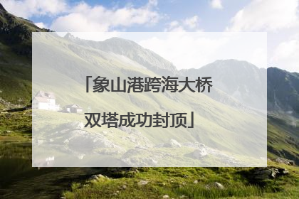 象山港跨海大桥双塔成功封顶
