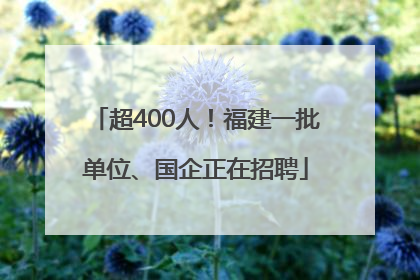 超400人！福建一批单位、国企正在招聘