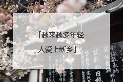 越来越多年轻人爱上新乡