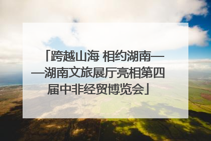 跨越山海 相约湖南——湖南文旅展厅亮相第四届中非经贸博览会