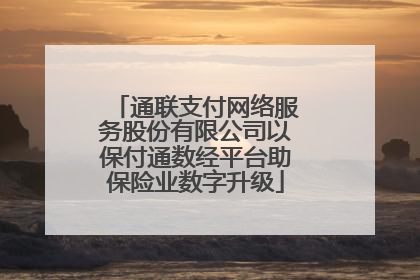 通联支付网络服务股份有限公司以保付通数经平台助保险业数字升级