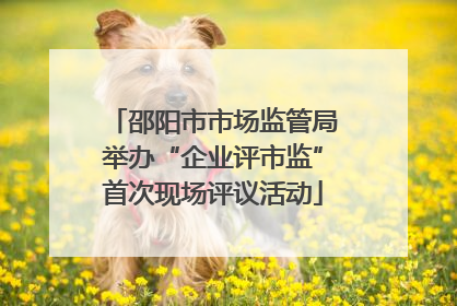 邵阳市市场监管局举办“企业评市监”首次现场评议活动