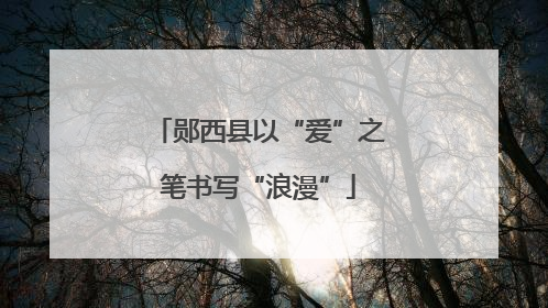 郧西县以“爱”之笔书写“浪漫”