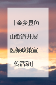金乡县鱼山街道开展医保政策宣传活动