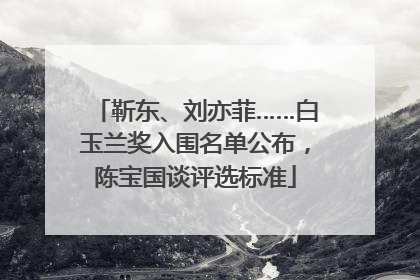 靳东、刘亦菲……白玉兰奖入围名单公布，陈宝国谈评选标准