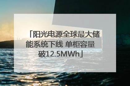 阳光电源全球最大储能系统下线 单柜容量破12.5MWh