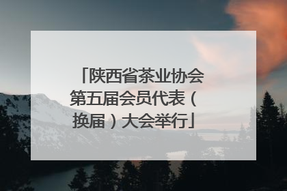 陕西省茶业协会第五届会员代表（换届）大会举行