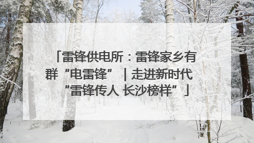 雷锋供电所：雷锋家乡有群“电雷锋”｜走进新时代“雷锋传人 长沙榜样”