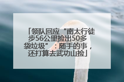 领队回应“南太行徒步56公里捡出50多袋垃圾”：随手的事，还打算去武功山捡