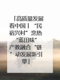 高质量发展看中国丨“民宿兴村”烹热“蓝田味” 产教融合“链”动发展新引擎