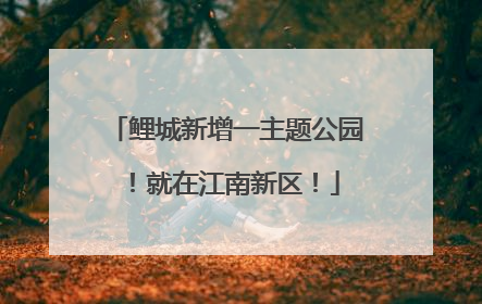 鲤城新增一主题公园！就在江南新区！