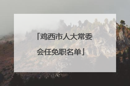 鸡西市人大常委会任免职名单