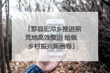 黟县宏潭乡推进撂荒地高效整治 绘就乡村振兴新画卷