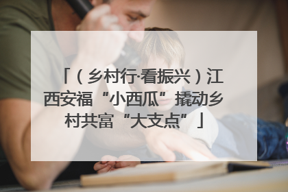 （乡村行·看振兴）江西安福“小西瓜”撬动乡村共富“大支点”